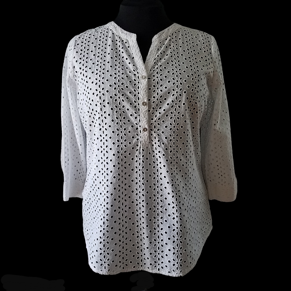 Liz Claiborne Eyelet Top